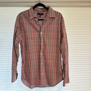 Banana Republic Red and Black Checkered Shirt